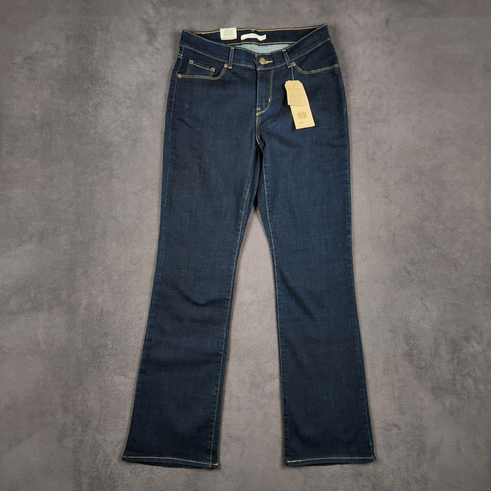 Levis Classic Bootcut Jeans Womens‎ 6M 28x32 Dark Wash Island Rinse Blue NEW